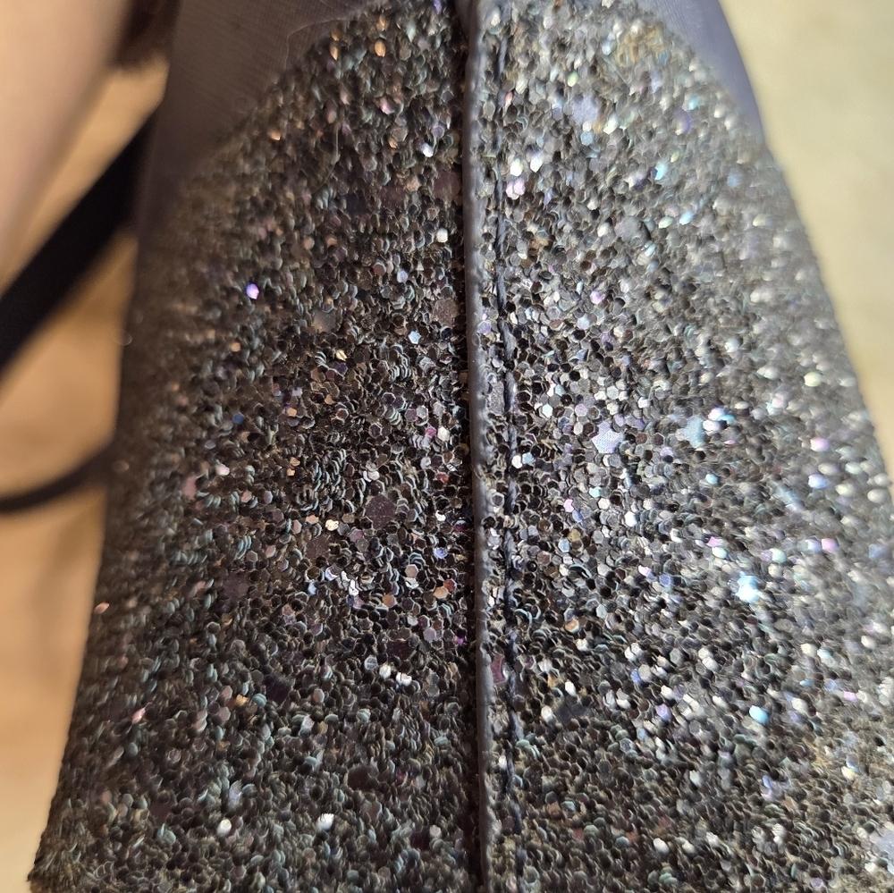 Kate Spade Navy Glitter Leather Large Tote Bag - Picture 16 of 16